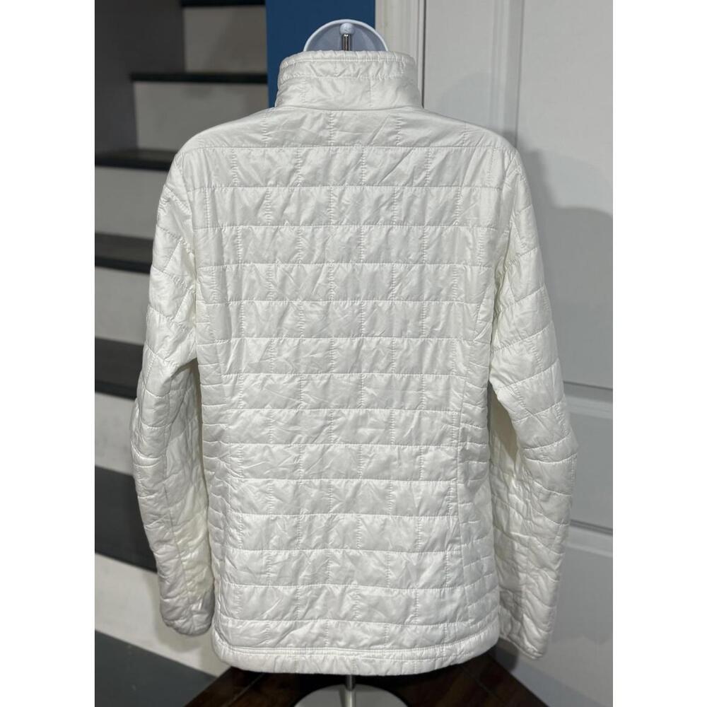 Women's Large Patagonia Nano Puff White Insulated Light Weight Full Zip Jacket! - Picture 3 of 4